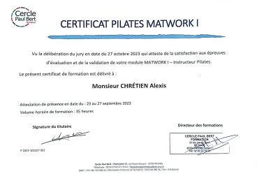 Diplome Pilates Matwork1